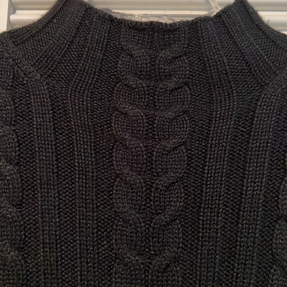 KATE HILL Petite Mock Neck Cable Sweater - Picture 3 of 7